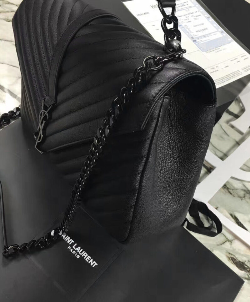YSL Classic Large Monogram Saint Laurent College Bag Black
